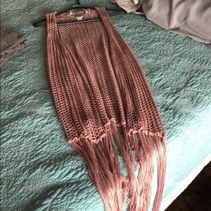 Sonoma blush crocheted sleeveless wrap